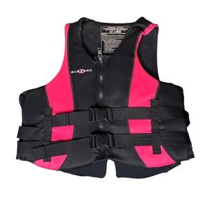 Sub Zero Women's Neoprene Life Jacket Black/Pink Stripe XX-large